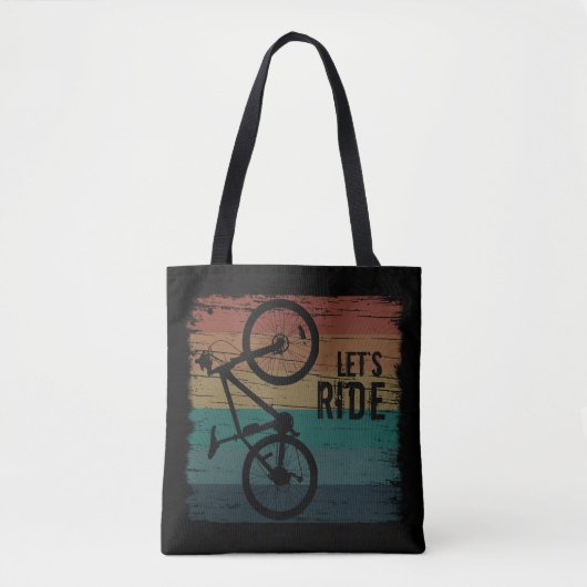 MTB Downhill - Vintage Mountainbiken Tote Bag (Voorkant)