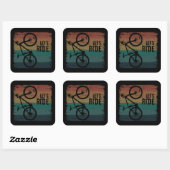 MTB Downhill - Vintage Mountainbiken Vierkante Sticker (Vel)