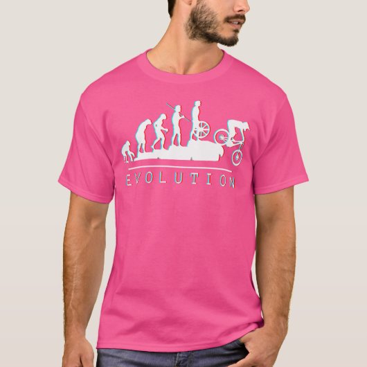MTB evolutie (wit) T-shirt (Voorkant)