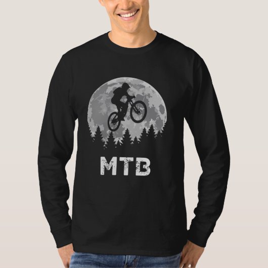 MTB-fietsrijder retro mountainbiken T-shirt (Voorkant)