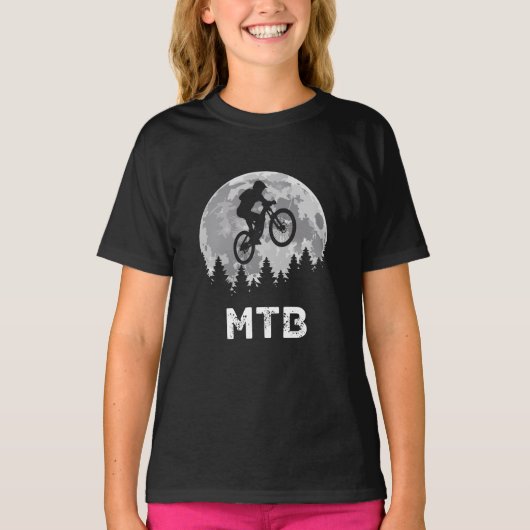 MTB-fietsrijder retro mountainbiken T-shirt (Voorkant)