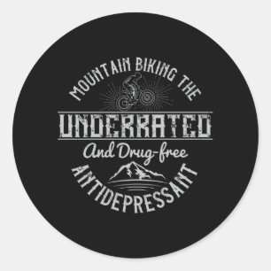 MTB Fietstochten Het drugs-vrije antidepressivum Ronde Sticker