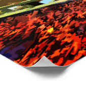 MTB grind in houten pastelposter Poster (Hoek)