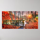 MTB grind in houten pastelposter Poster (Voorkant)