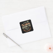 MTB - Het is het Onbekende om de Hoek Vierkante Sticker (Envelop)