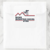 Mtb Moab Mountainbiken Vierkante Sticker (Tas)