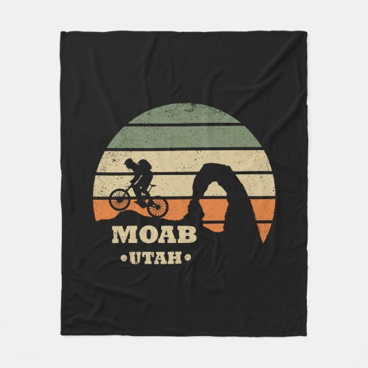 Mtb Moab - Utah Mountainbiken Fleece Deken (Voorkant)