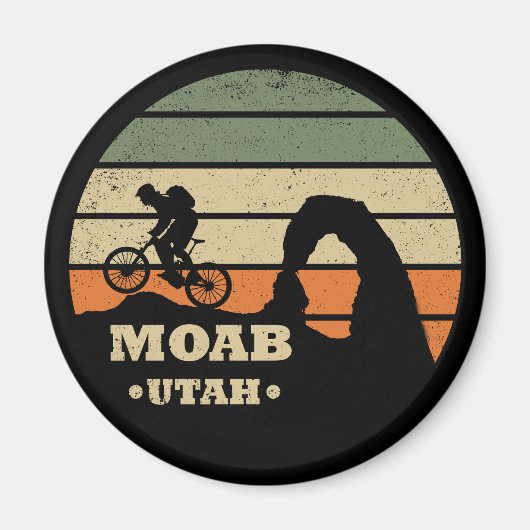 Mtb Moab - Utah Mountainbiken Magneet (Voorkant)