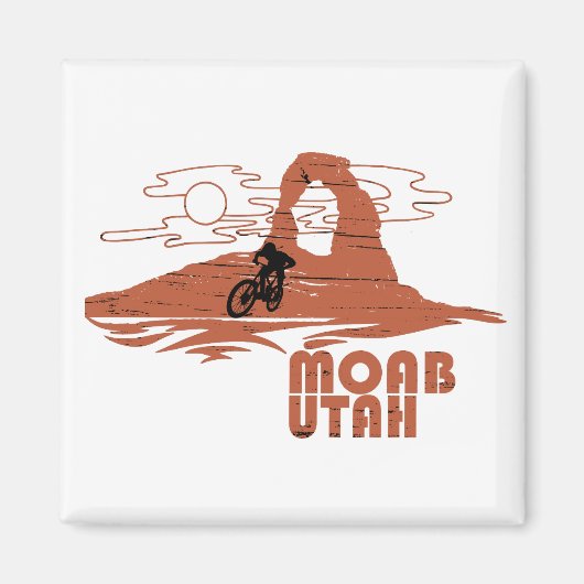 Mtb Moab - Utah Mountainbiken Magneet (Voorkant)