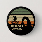 Mtb Moab - Utah Mountainbiken Ronde Button 5,7 Cm (Voorkant)