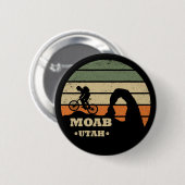 Mtb Moab - Utah Mountainbiken Ronde Button 5,7 Cm (Voorkant /achterkant)