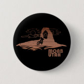 Mtb Moab - Utah Mountainbiken Ronde Button 5,7 Cm (Voorkant)