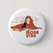 Mtb Moab - Utah Mountainbiken Ronde Button 5,7 Cm (Voorkant)