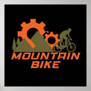 MTB Moderne Downhill Mountainbike Poster