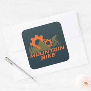 MTB Moderne Downhill Mountainbike Vierkante Sticker