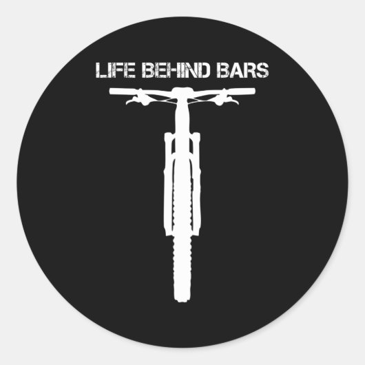Mtb Mountain Bike Ronde Sticker (Voorkant)