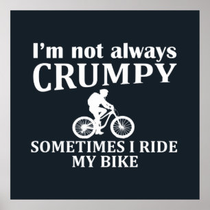 MTB Mountainbike Humor Grappige Wielren Quote Poster
