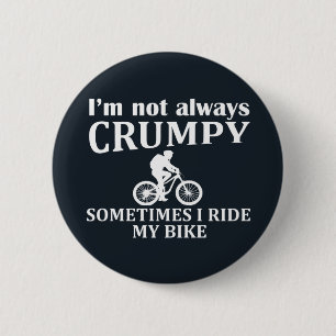 MTB Mountainbike Humor Grappige Wielren Quote Ronde Button 5,7 Cm