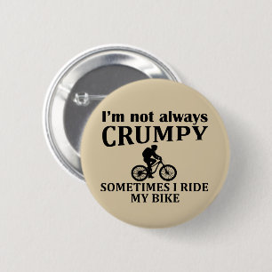 MTB Mountainbike Humor Grappige Wielren Quote Ronde Button 5,7 Cm