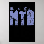 MTB Mountainbike Radfahren Poster (Voorkant)
