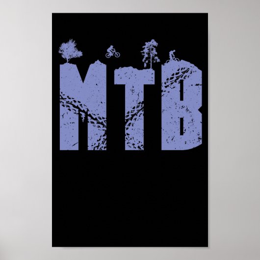MTB Mountainbike Radfahren Poster (Voorkant)