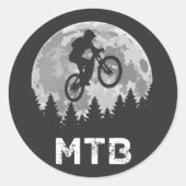 MTB mountainbike  Ronde Sticker (Voorkant)