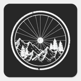 MTB mountainbike Trail Vierkante Sticker