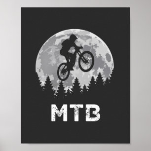 MTB Mountainbike vintage fietsen Poster