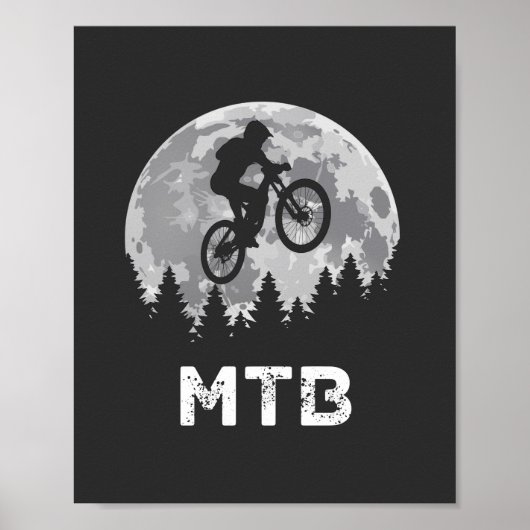 MTB Mountainbike vintage fietsen Poster (Voorkant)
