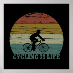 Mtb Mountainbiken Funny Fietsen Poster