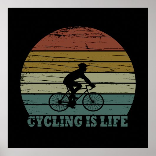 Mtb Mountainbiken Funny Fietsen Poster (Voorkant)