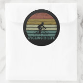 Mtb Mountainbiken Funny Fietsen Ronde Sticker (Tas)