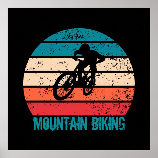 Mtb mountainbiken poster (Voorkant)