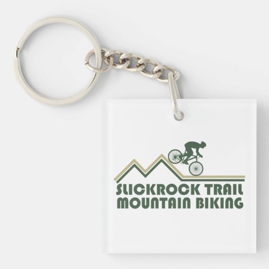 Mtb Mountainbiken - Slickrock Trails Utah Sleutelhanger (voorkant)