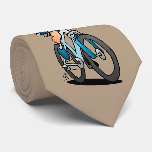 MTB - mountainbiker op zijn motorfiets Stropdas (Opgerold)