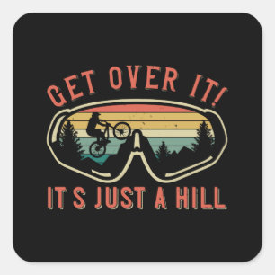 MTB - Overhaal het maar een heuvel Vierkante Sticker
