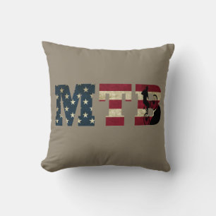 Mtb Patriottische Vintage Amerikaanse Vlag Mountai Kussen