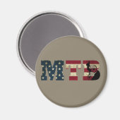 Mtb Patriottische Vintage Amerikaanse Vlag Mountai Magneet (Voorkant / Achterkant)
