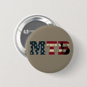 Mtb Patriottische Vintage Amerikaanse Vlag Mountai Ronde Button 5,7 Cm