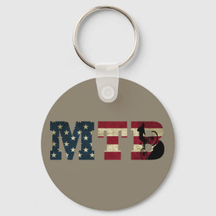 Mtb Patriottische Vintage Amerikaanse Vlag Mountai Sleutelhanger