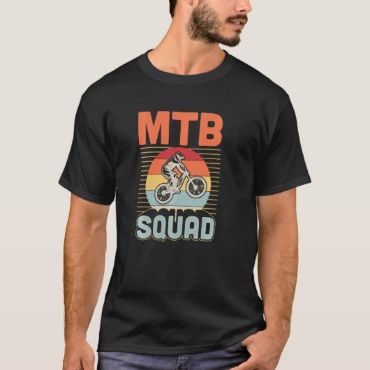 MTB Squad Retro  Style Matching Mountain BI T-shirt (Voorkant)