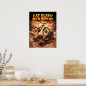 MTB Trail Fire Ride Poster (Keuken)