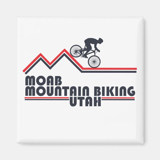 Mtb Utah - Moab Mountainbiken Magneet (Voorkant)