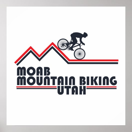 Mtb Utah - Moab Mountainbiken Poster (Voorkant)