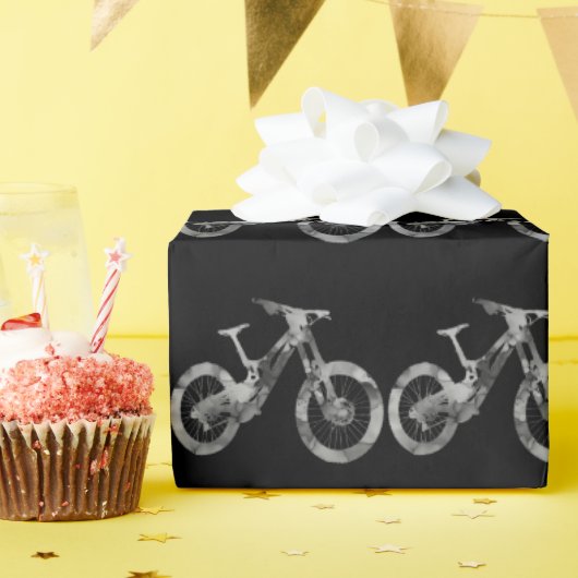 MTB Waterverf Downhill Bike Offroad Cadeaupapier (Verjaardagsfeest)