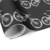 MTB Waterverf Downhill Bike Offroad Cadeaupapier (Rol Hoek)