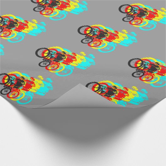 MTB wheelie Cadeaupapier (Hoek)