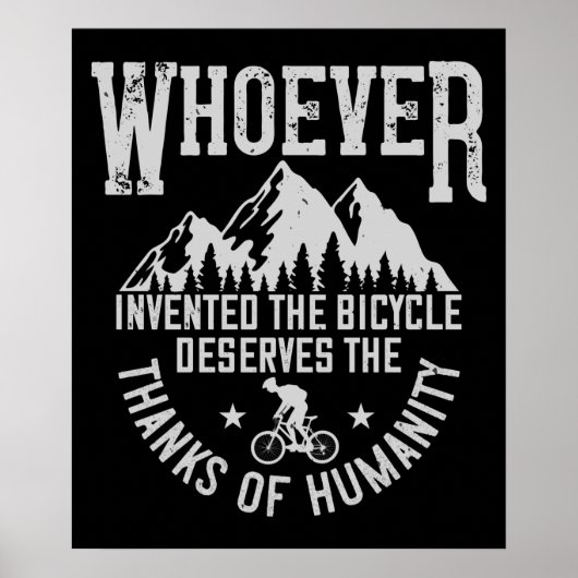 MTB - Wie de fiets heeft uitgevonden Poster (Voorkant)