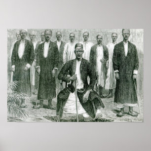 Mtesa, de keizer van Oeganda en andere chefs Poster