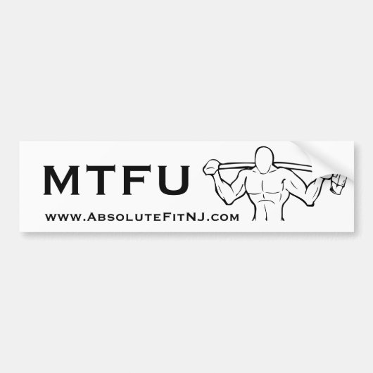 MTFU-Bumpersticker Bumpersticker (Voorkant)